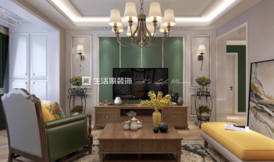 美式风格客厅装修效果图