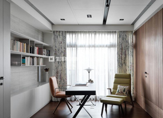 书房装潢案例效果图