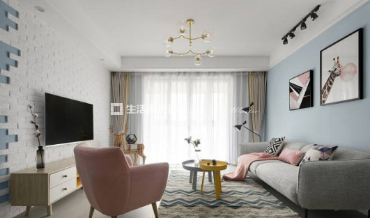 轻奢客厅墙壁装修效果图