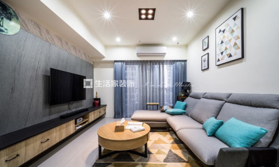 轻奢客厅墙壁装修效果图