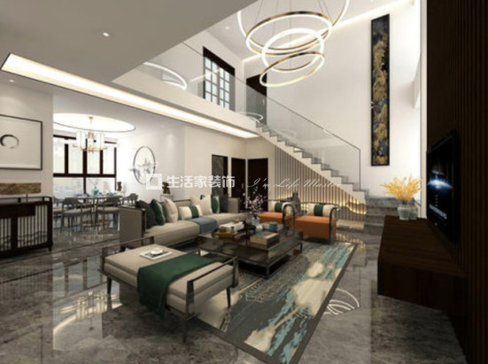 轻奢客厅墙壁装修效果图