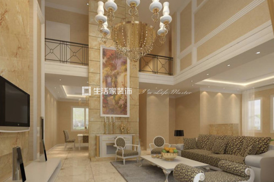 轻奢客厅墙壁装修效果图