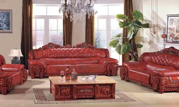 热情的色彩,棕红色家具装修效果图