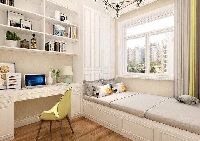 小户型书桌床一体装修效果图