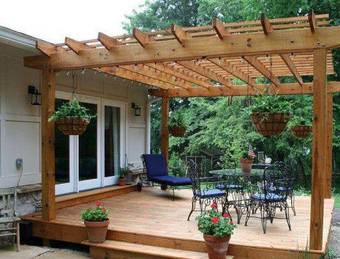 实用的防腐木院子装修效果图-生活家装饰