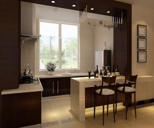 优雅的厨房隔断装修效果图