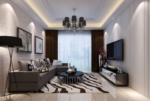 窄户2米宽客厅装修效果图