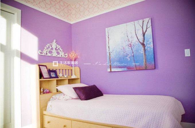 紫色墙壁装修效果图