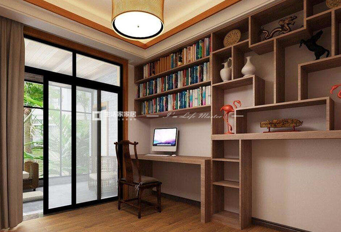 書房玻璃墻裝修設計效果圖