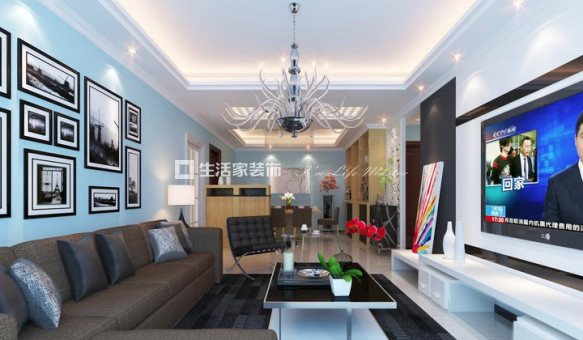 沙发背景挂画