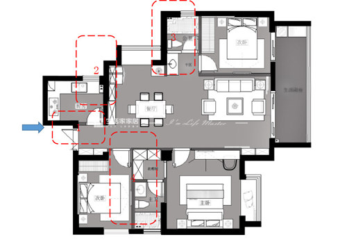 金帝仁文江语城 127m² 户型图