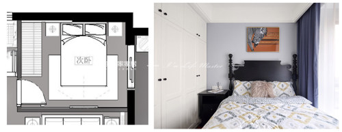 卧室现代美式风格家装效果图