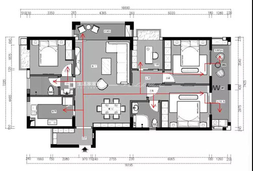 金帝仁文江语城  141m²户型解析