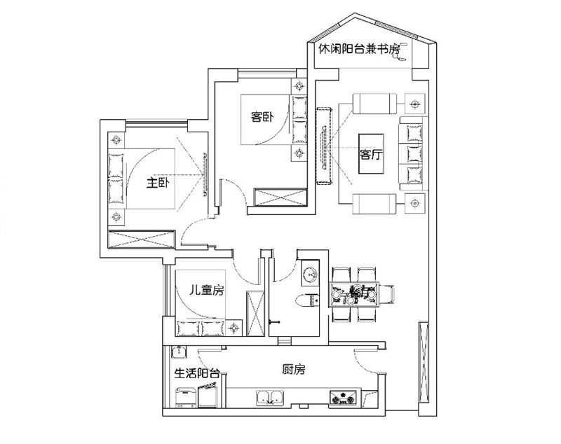 現(xiàn)代戶型圖裝修效果圖