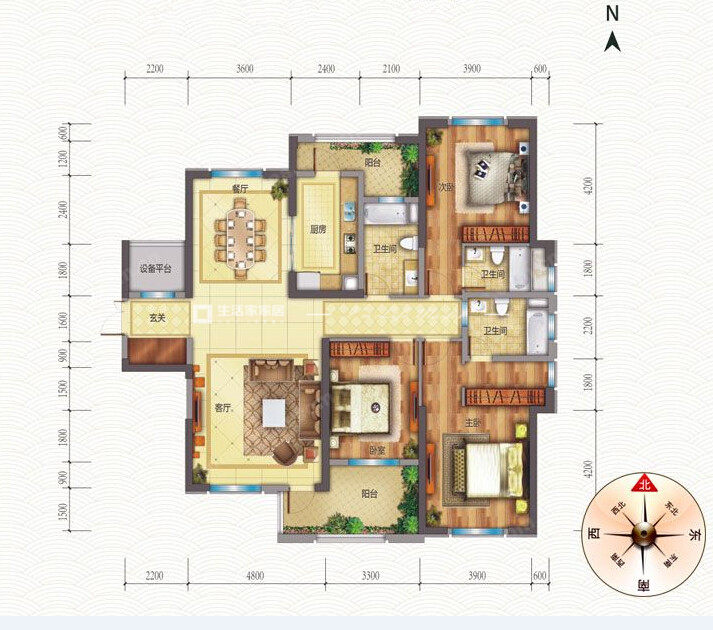 欧式户型图装修效果图