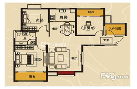 户型图风格 丽湾域  现代 简约