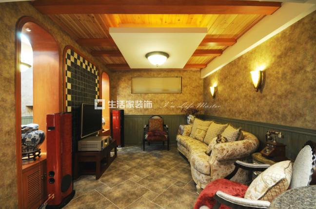 吊顶全景 风格 天沅 美式