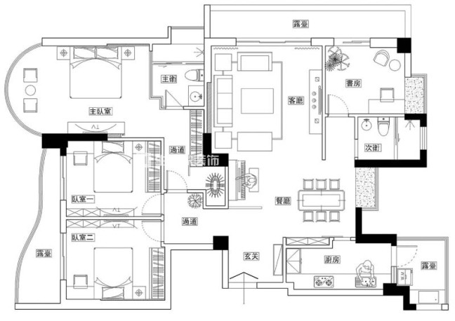 户型图澄波　现代　简约