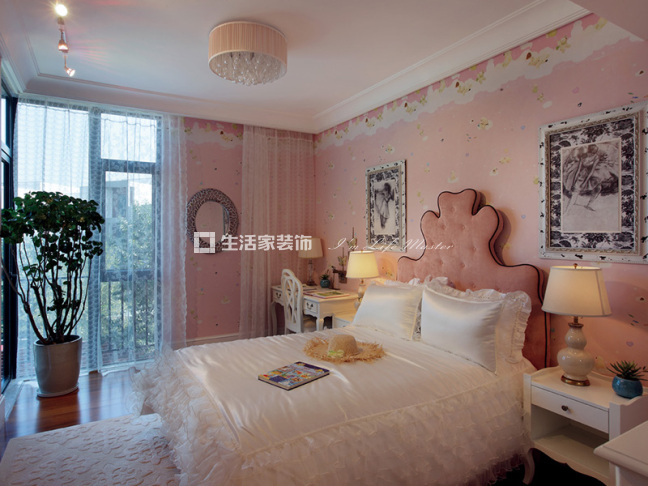 电视墙美式 实景图  复地新都国际