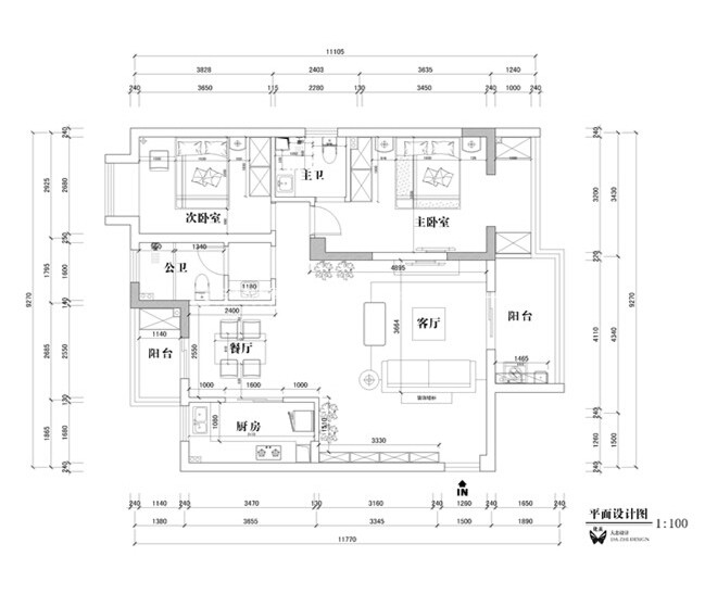 現代戶型圖裝修效果圖