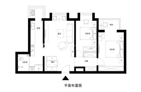 户型图西直门铁路小区 生活家装饰