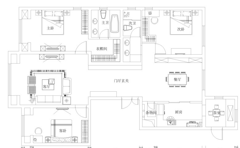 欧式户型图装修效果图