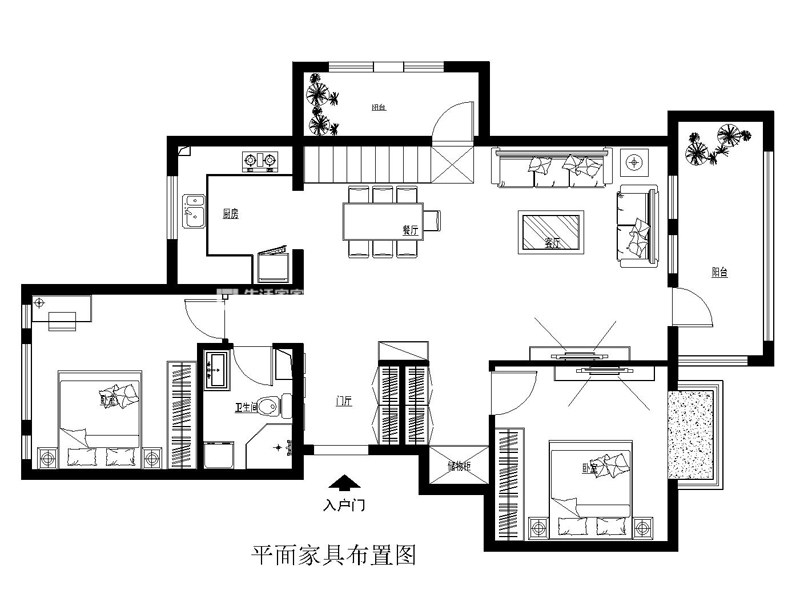 欧式户型图装修效果图