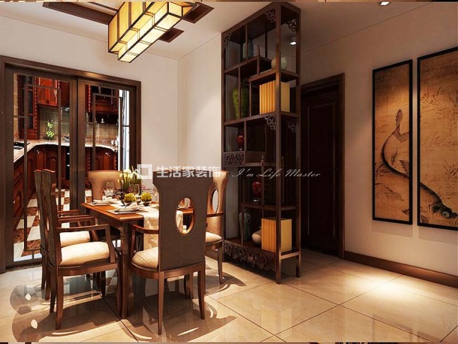 飘窗中式风格 效果图