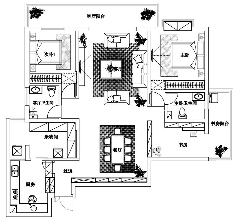 現(xiàn)代戶型圖裝修效果圖