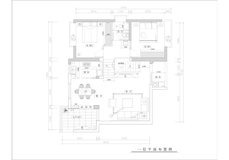 現代戶(hù)型圖裝修效果圖