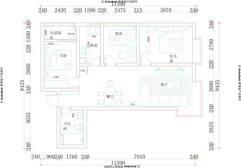 歐式戶型圖裝修效果圖