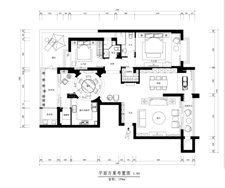 欧式户型图装修效果图