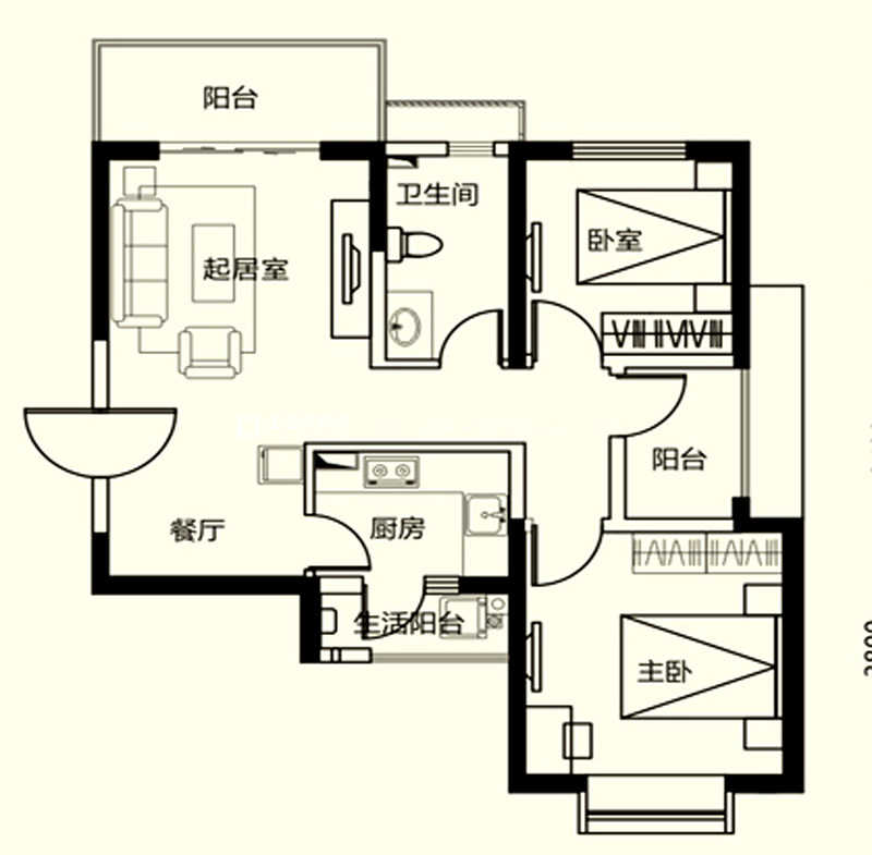 現代戶型圖裝修效果圖