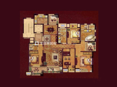 户型图简约欧式 复地新都国际