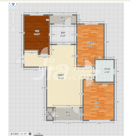 户型图19万打造116平港式的家