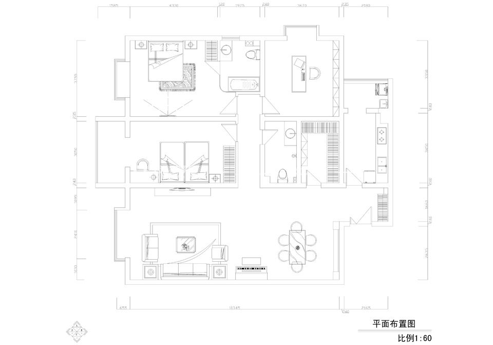 现代户型图装修效果图