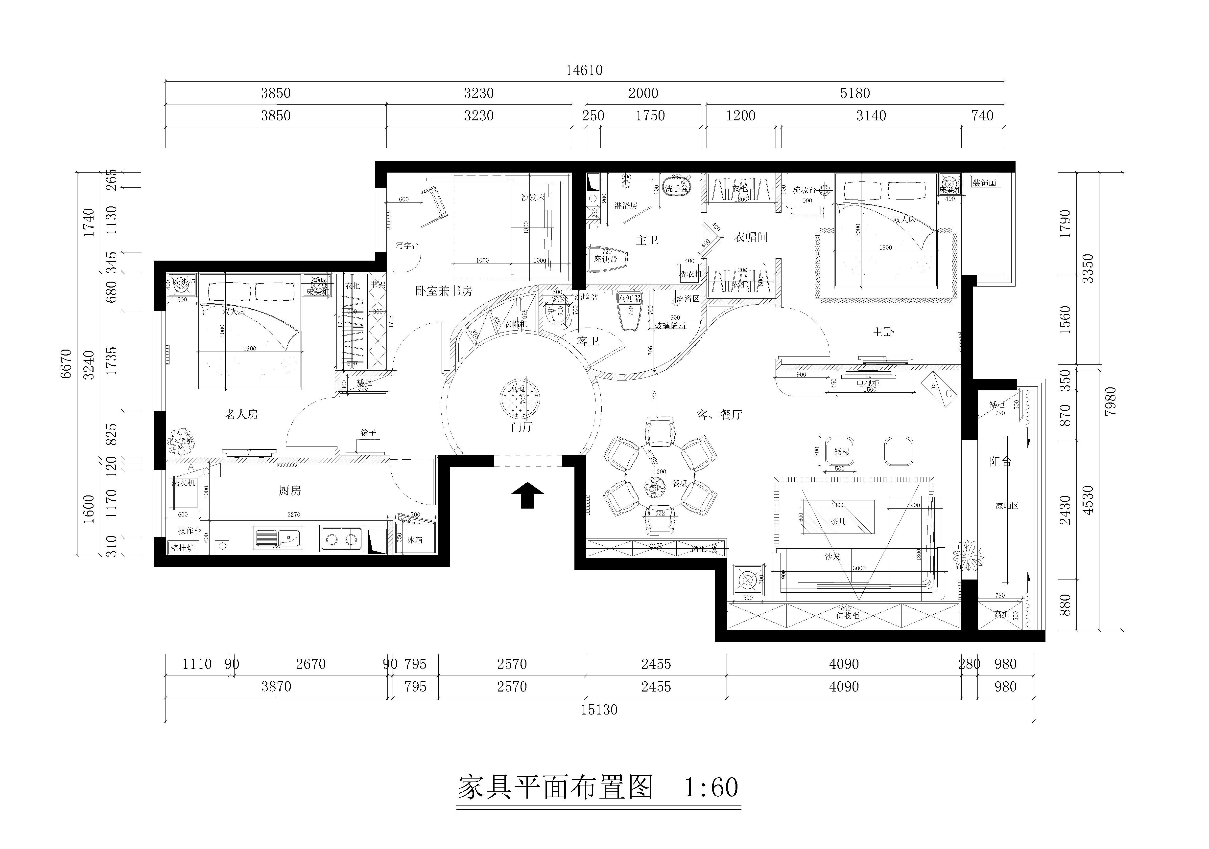 欧式户型图装修效果图