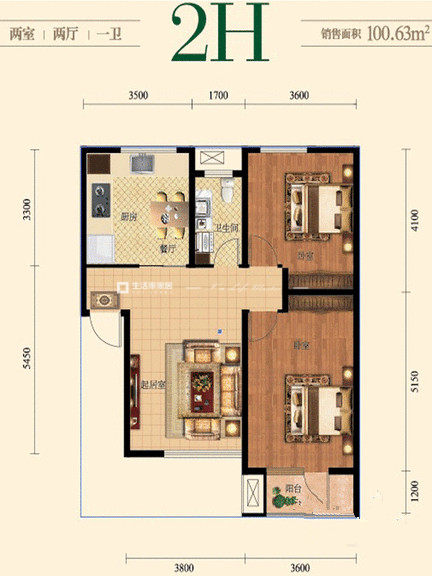 现代户型图装修效果图