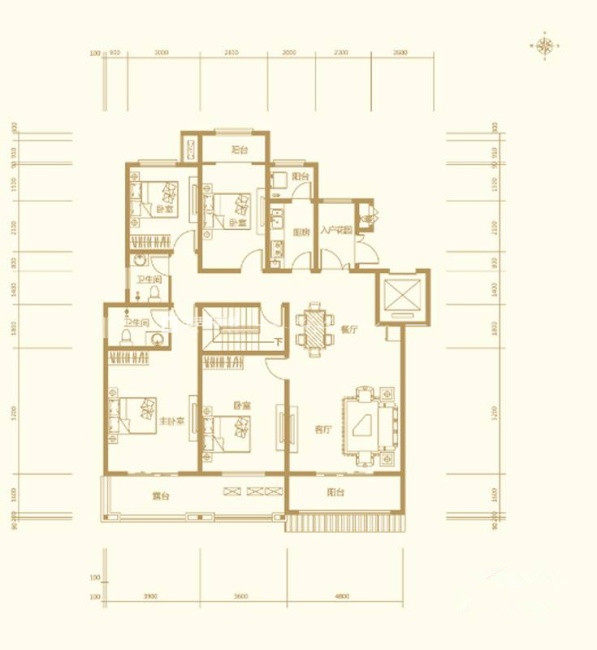 简欧户型图装修效果图