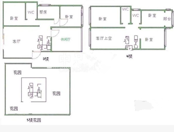 美式乡村户型图装修效果图