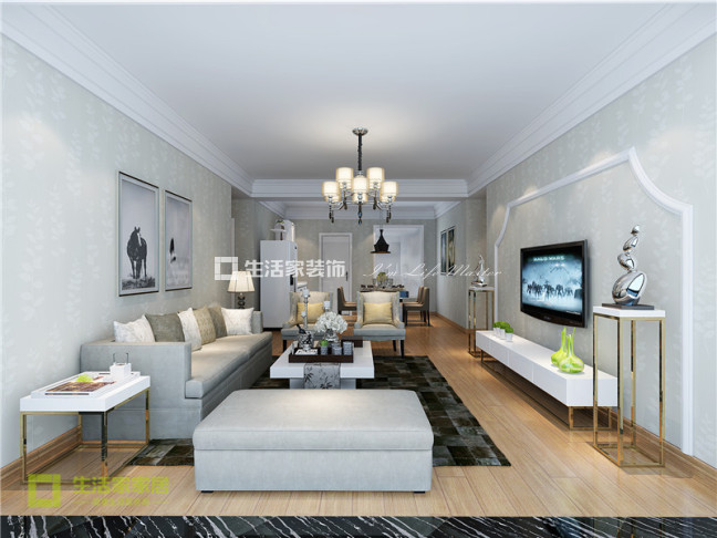 电视墙三鼎春天  116平  现代简约