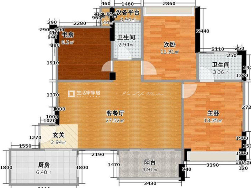 田園戶型圖裝修效果圖