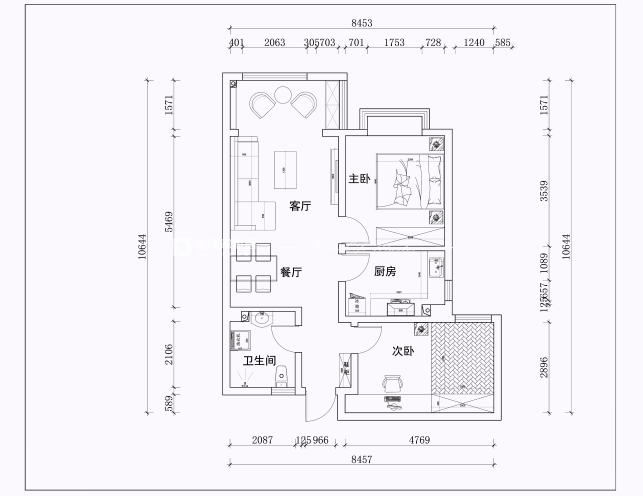 現(xiàn)代戶型圖裝修效果圖