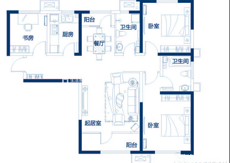 中式戶型圖裝修效果圖