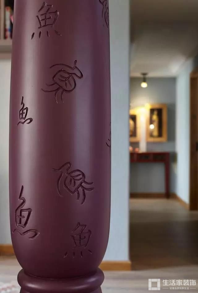 新中式 玄关柱子