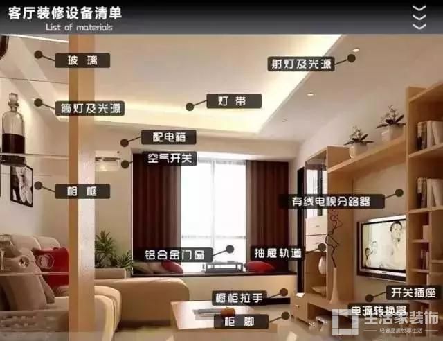 客厅装修设备清单