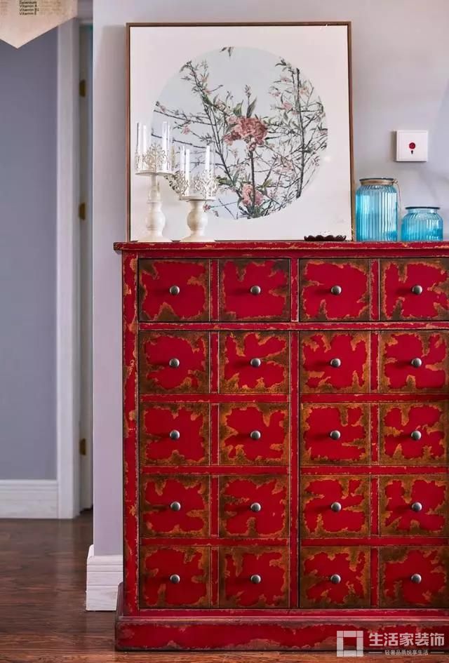 东莞健明迪装 深红色边柜