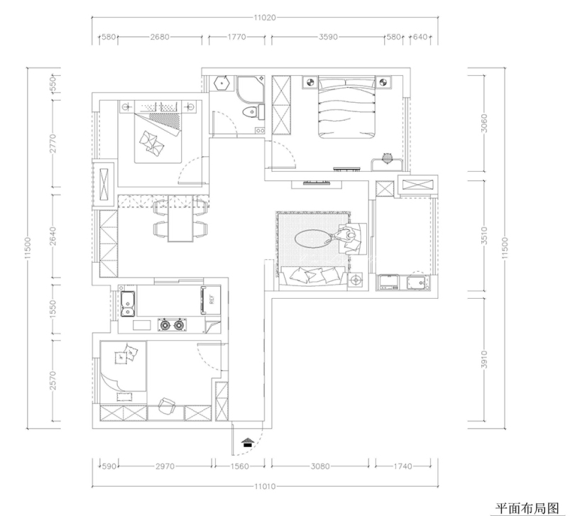 户型图万达文旅城 装修效果图