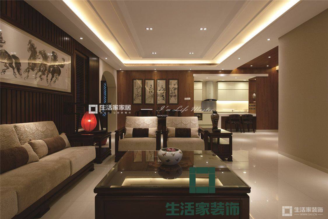 中式客厅装修效果图
