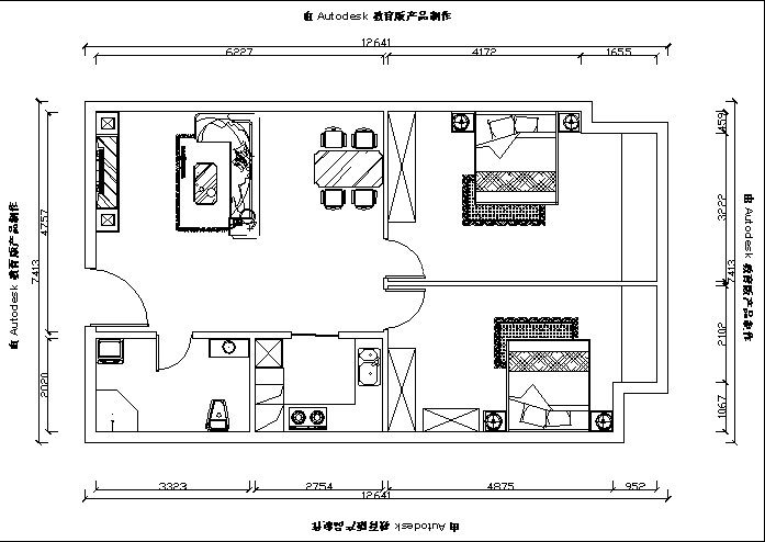 現(xiàn)代戶(hù)型圖裝修效果圖